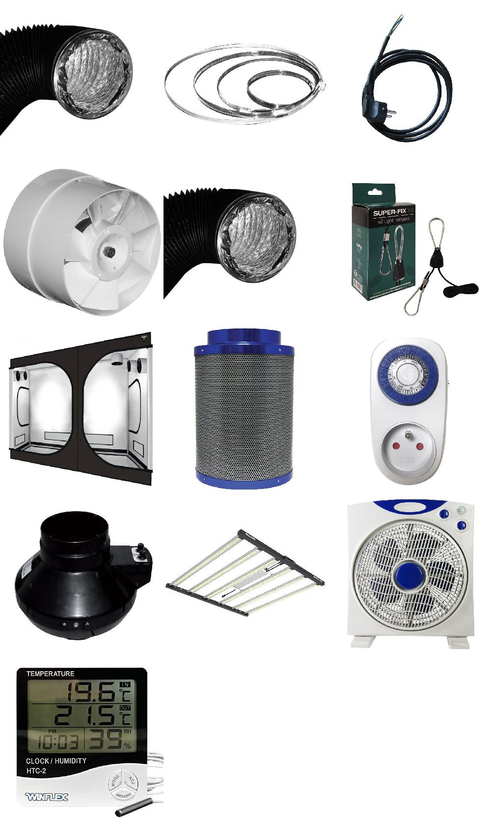 Kit de culture indoor - 240x120cm - Led Grizzly 600W