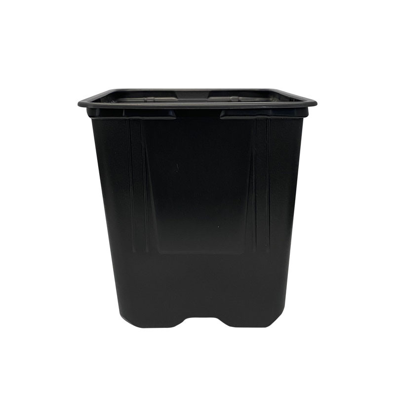 Pot carré - 0,7L - 11x11x12 - Noir