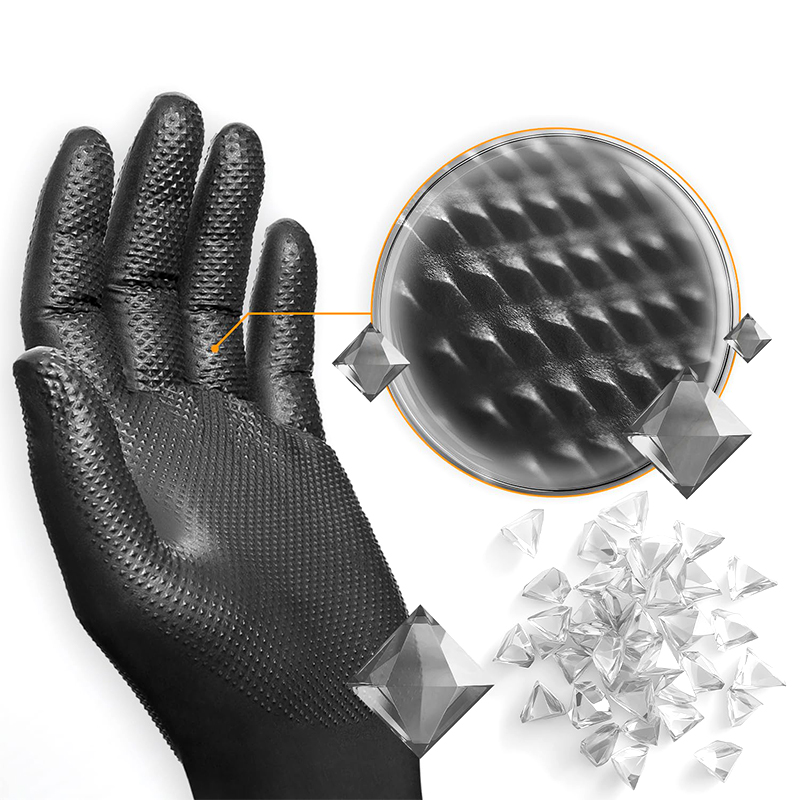 BTE DE 50 GANTS NITRILE NOIR T. MOYEN