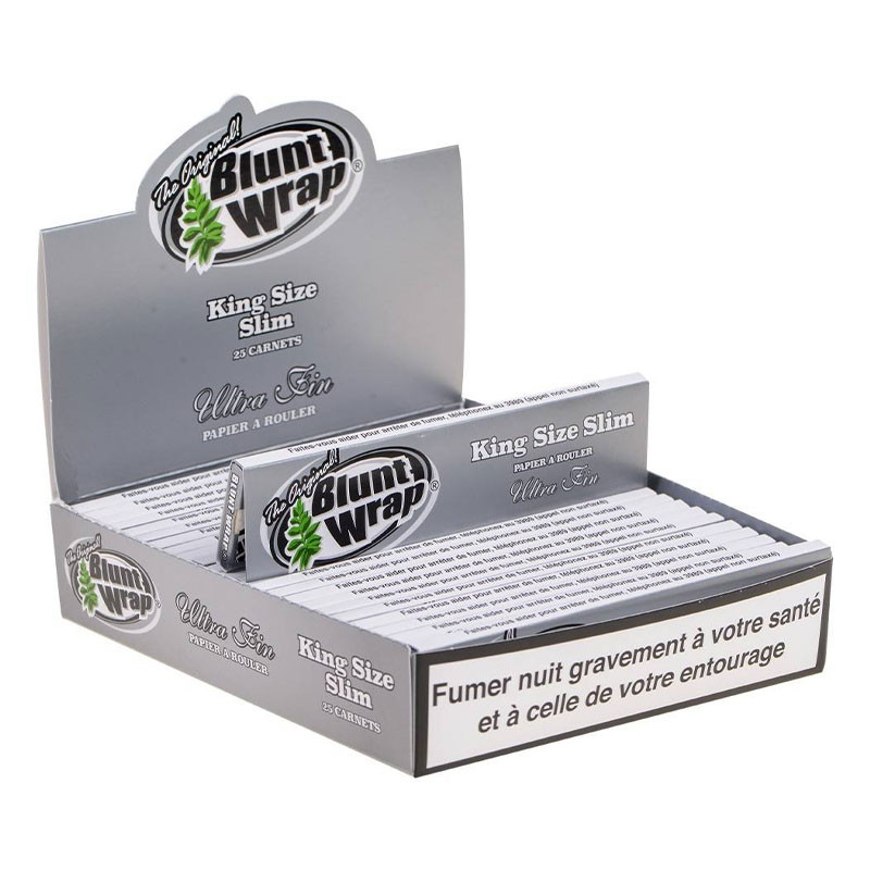 Blunt Wrap - Boîte de 25 carnets de 33 feuilles à rouler King Size Slim