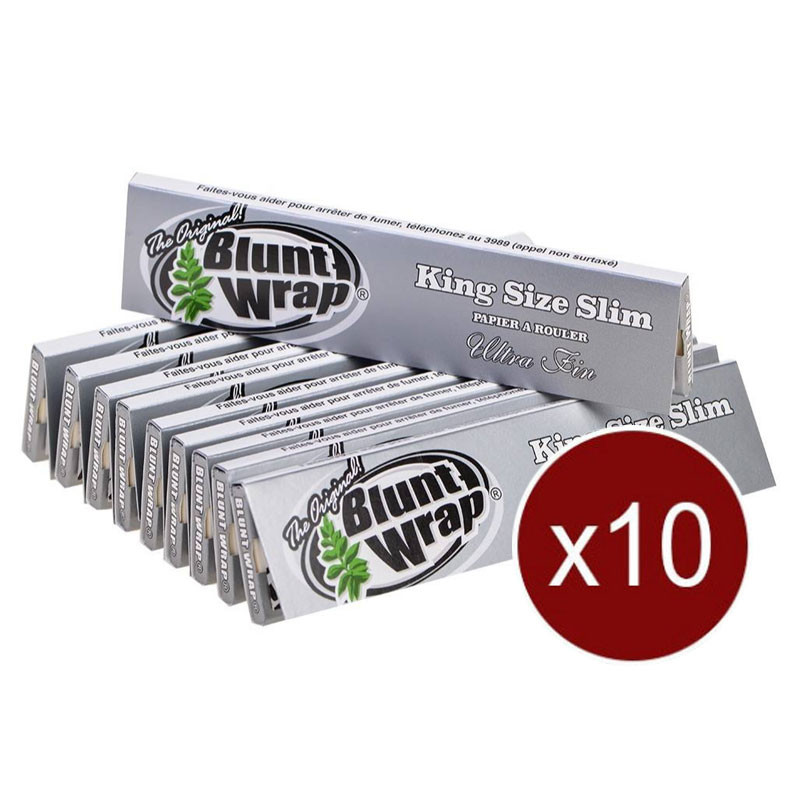 Blunt Wrap - Lot de 10 carnets de 33 feuilles à rouler King Size Slim