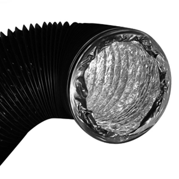 Conduta combinada de alumínio pvc de dupla camada 127mm x 10m, conduta de ventilação