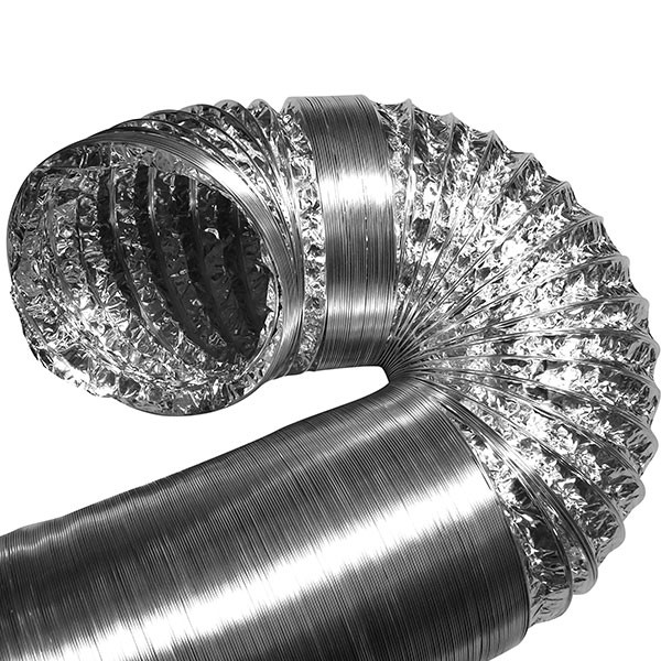 gaine aluminium M1 127mm x 10m , conduit de ventilation 
