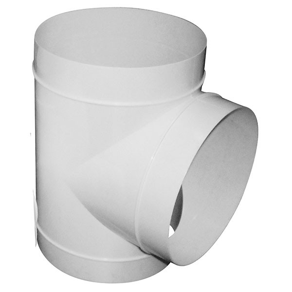 T PVC 100mm pour gaine ventilation 