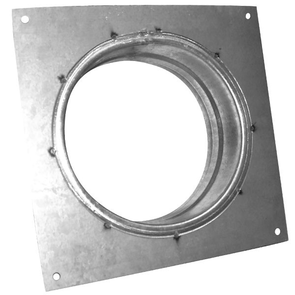 Square flange 315mm galva, ventilation duct 