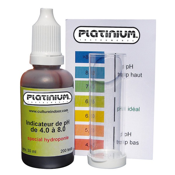Platinium - pH Test Kit - 200 manual tests with color indicator 