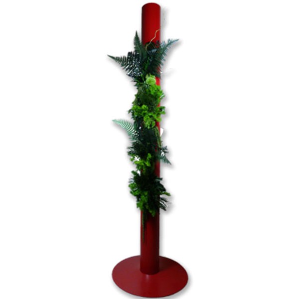 FlowerBox stabilisé totem 200cm rouge