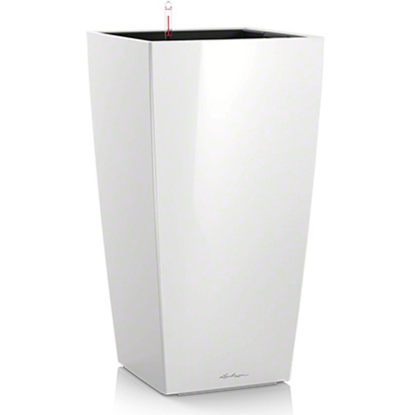 Pot Lechuza Cubico Premium 22 Blanc, pot hydroponique avec réserve