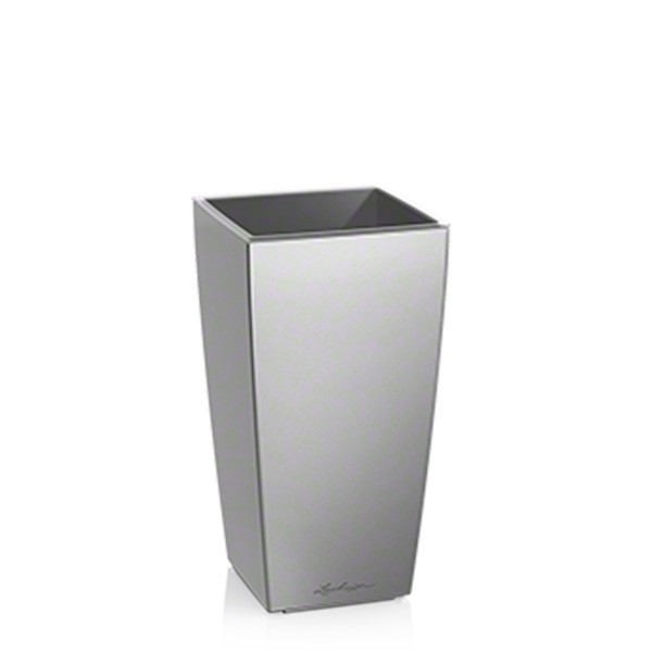 Pot Lechuza Mini Cubi 9 Argent, pot hydroponique avec réserve