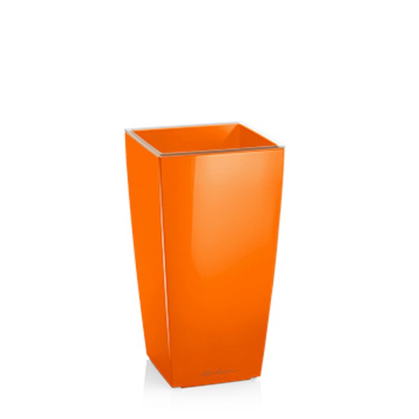 Pot Lechuza Mini Cubi 9 Orange, pot hydroponique avec réserve