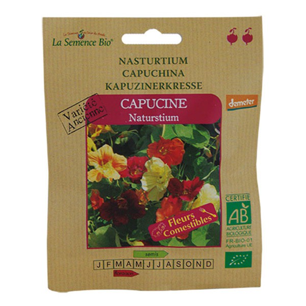 Sementes Orgânicas -Capucine Nasturtium