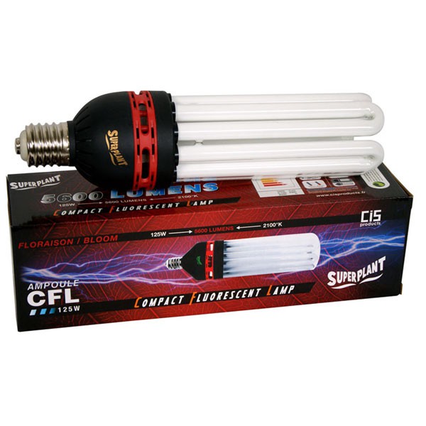 Superplant - Ampoule CFL 125W Floraison 2100K° V2 , lampe economique ,E40