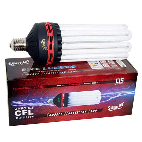 Superplant - Ampoule CFL 200W Floraison 2100K° V2 , lampe economique ,E40