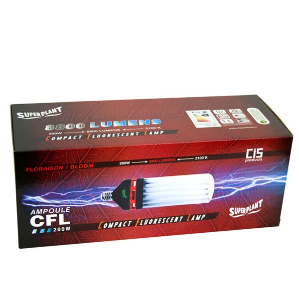 Superplant - Lampadina CFL 200W Floraison 2100K° V2, lampada a risparmio energetico, E40