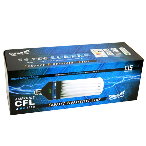 CFL-lamp Superplant 250W Groei 6400K Spaarlamp