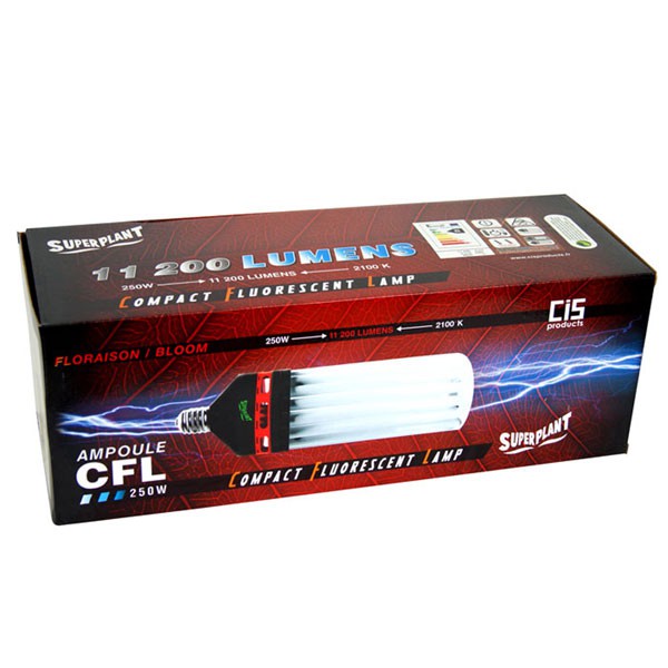 Superplant - Lampadina CFL 250W Floraison 2100K° V2, lampada a risparmio energetico, E40