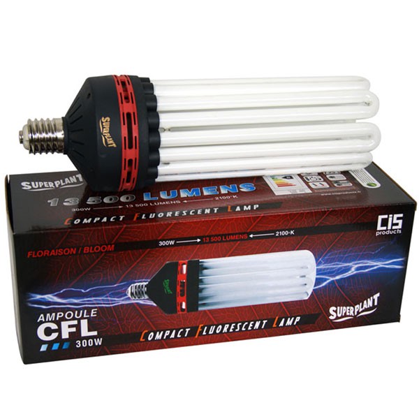 Superplant - Ampoule CFL 300W Floraison 2100K° V2 , lampe economique ,E40