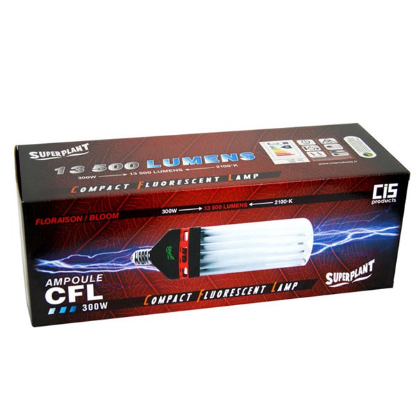Superplant - Ampoule CFL 300W Floraison 2100K° V2 , lampe economique ,E40